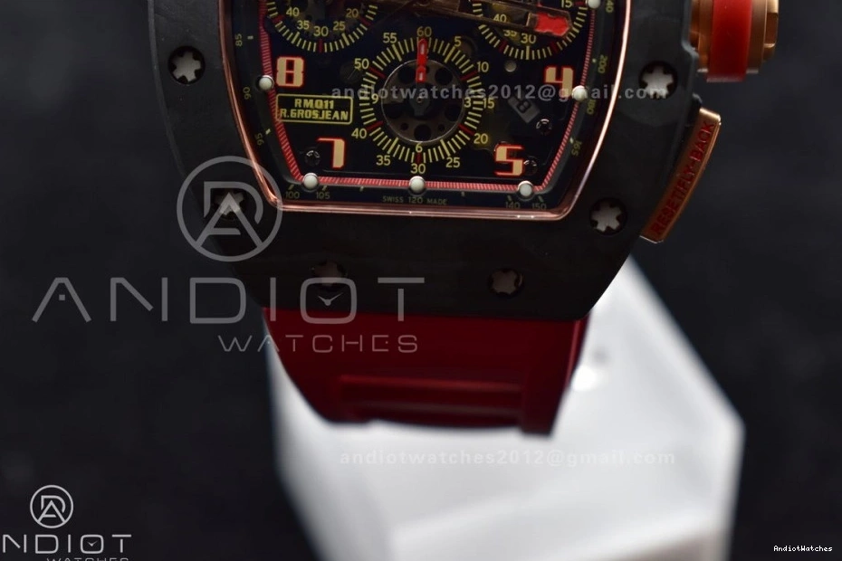Rubber V Red Edition Lotus ModernLook 1:1 1020 Strap Dial A7750 KVF on Chrono Crystal Best RM011 NTPT 0324